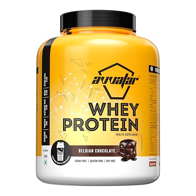 AVVATAR  WHEY PROTEIN | 2Kg | Chocolate Hazelnut Flavour | 24g Protein | 57 Servings 